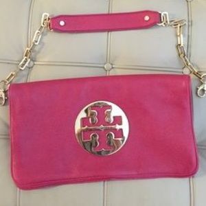 Tory Burch Reva Leather Clutch.. great condition.