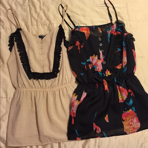 Gap floral & nude camisoles