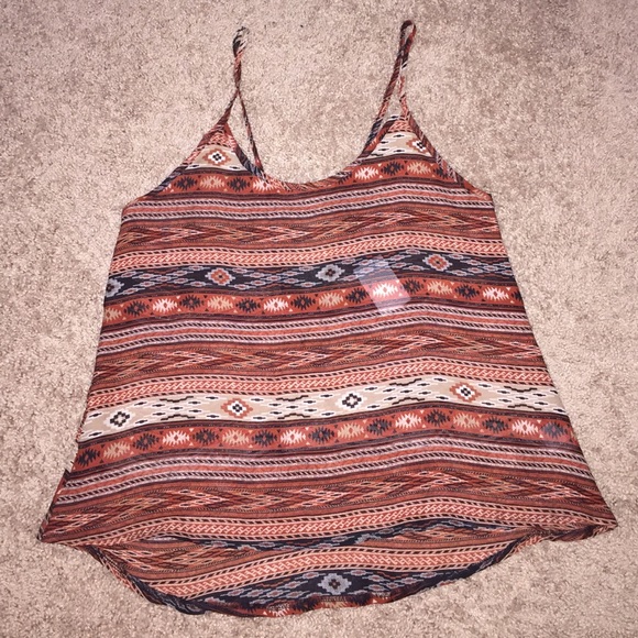 Charlotte Russe Tops - Charlotte Russe Cozy Luxe Sheer Top Tribal
