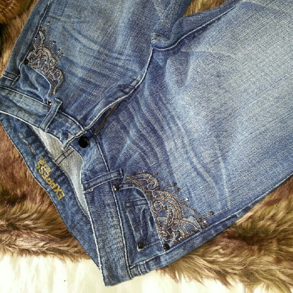 Sparlky bead/sequin express jean