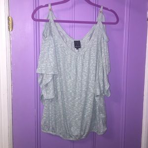 Anthropology cold shoulder short sleeve