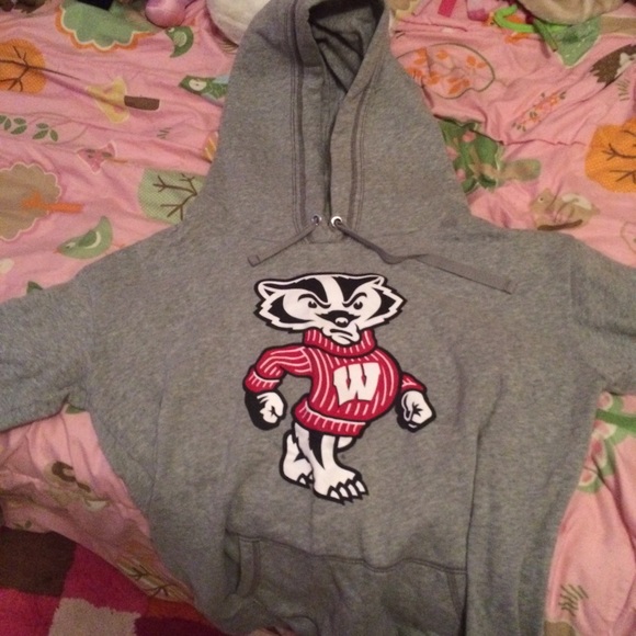 Womens large pink badgers hoodie