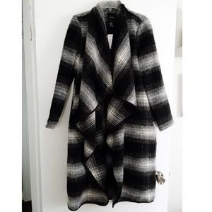 Draped Shearling Coat