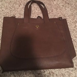 Brown tote bag