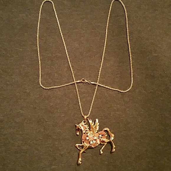 This is a beautiful Pegasus necklace