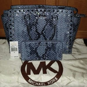 Michael Kors Large Selma Jewel Studded Satchel