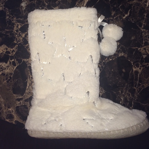 white boot slippers