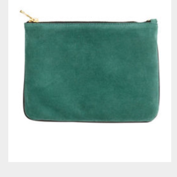 H&M x Balmain suede clutch