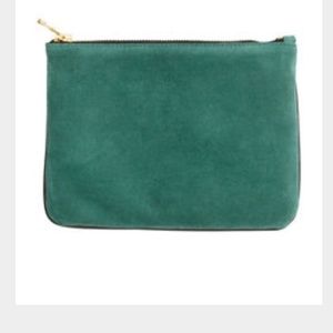 H&M x Balmain suede clutch
