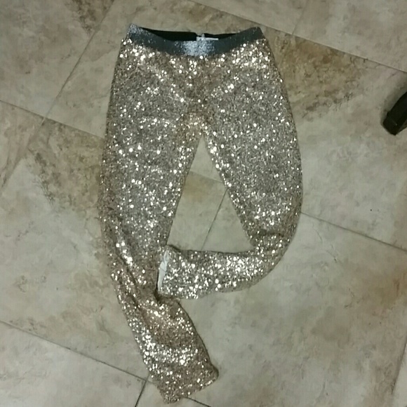 Pants - Gold leggings PERFECT FOR NEW YEARS PARTY