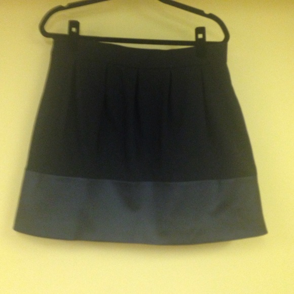 Zara pleated skirt with leather trim