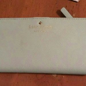 Light minty blue Kate Spade leather wallet