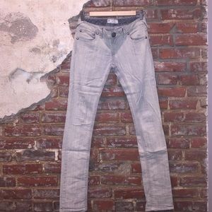 Free People Grey Washed Skinny Jeans