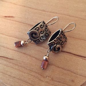 🌀unique silver earrings