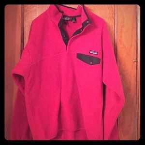 Red Oversized Patagonia Synchilla Fleece