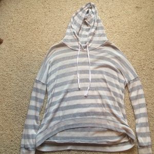 Striped hooded sweater