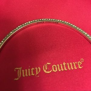 Small silver rhinestone juicy couture bangle