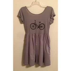 Graphic Gray Skater Dress
