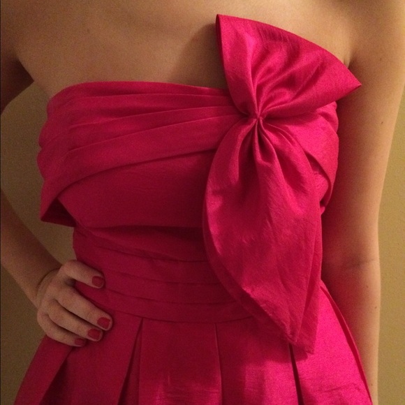 Hot pink stylish cocktail dress