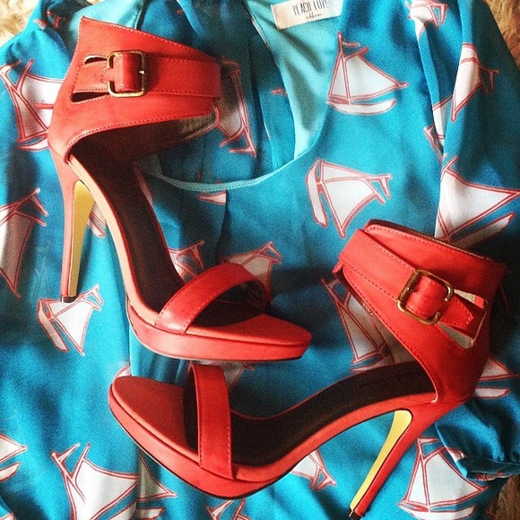 michael Antonio 'jude' coral platform sandals - 8