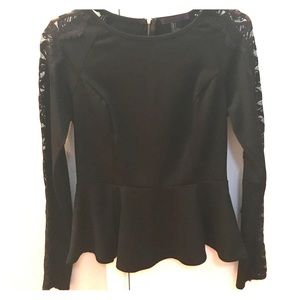 Long sleeve peplum top