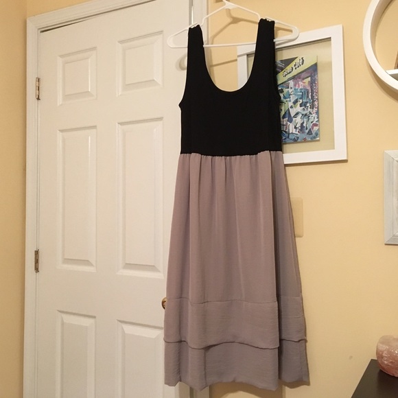 Mossimo black and taupe midi dress