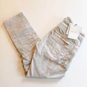 NWT Balmain Crop Moto Skinny Pants