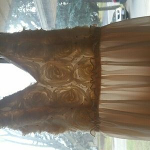 ModCloth light peachy colored prom dress