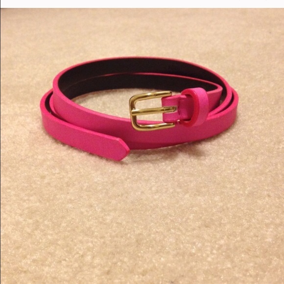 J Crew Hot Pink Belt
