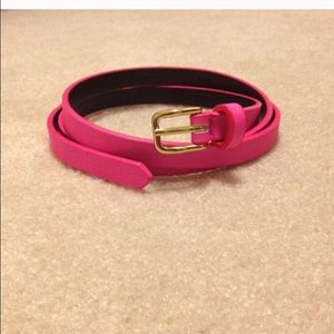 J Crew Hot Pink Belt