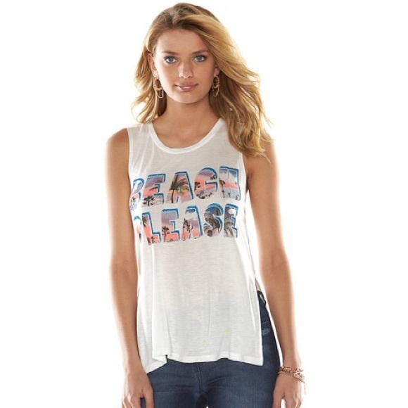 "Beach Please" tank