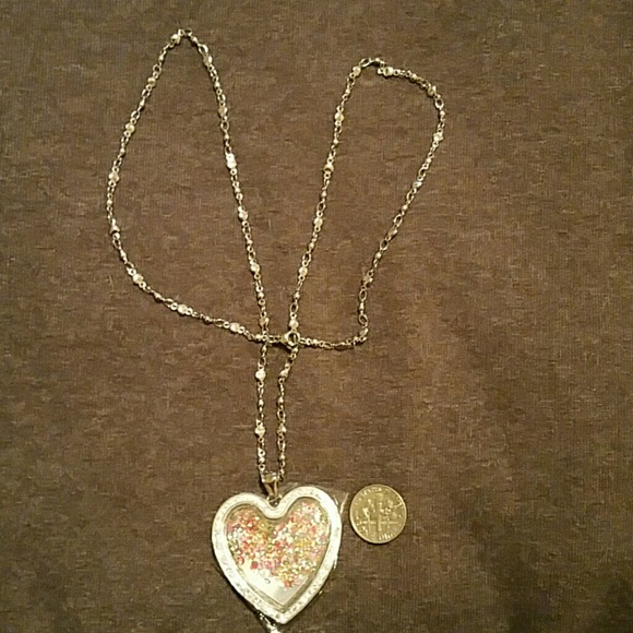 Silver heart necklace