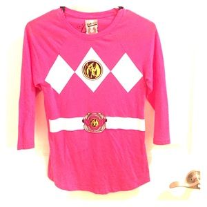 Pink power rangers shirt