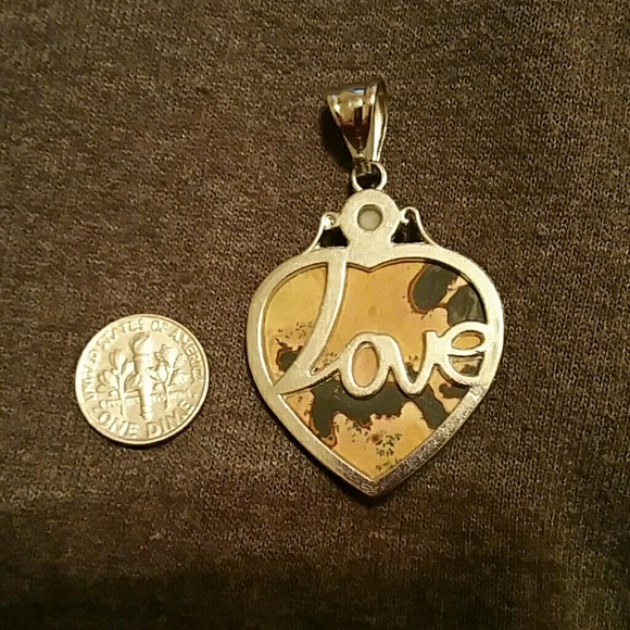 A nice Brown Love Pendant sterling silver pendant
