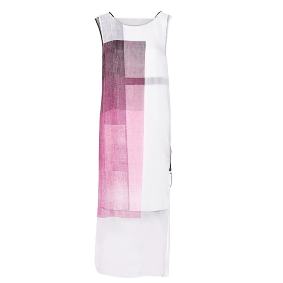 🍓SOLD🍓NWT Helmut Lang Printed Silk Organza Dress - Picture 2 of 4