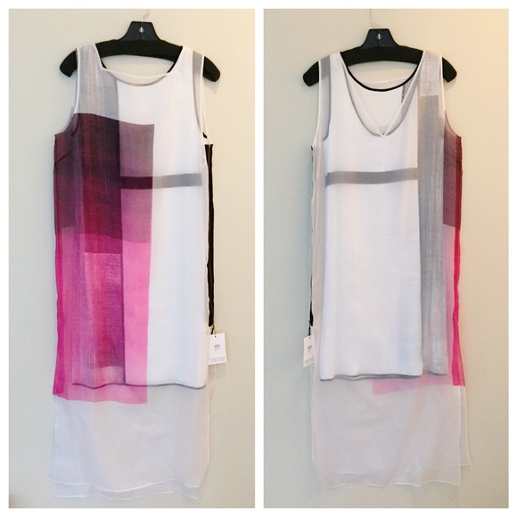 🍓SOLD🍓NWT Helmut Lang Printed Silk Organza Dress - Picture 3 of 4