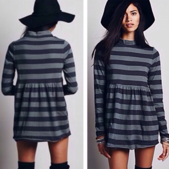 Free people striped 'mod' baby doll dress/tunic
