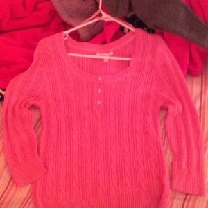 3 quarter pink sweater from Aeropostale