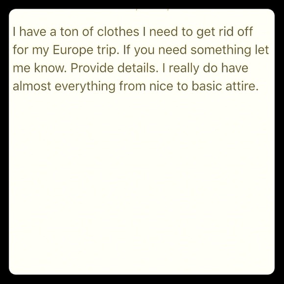 Ask me what you want. I might have it