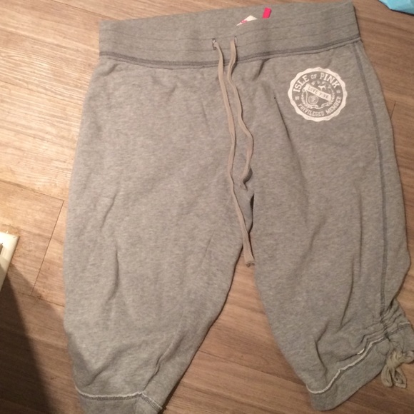 Victoria Secret gray Capri pants with tie
