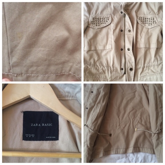 SOLD ZARA Khaki Military/Utility Jacket Size M - Picture 3 of 4