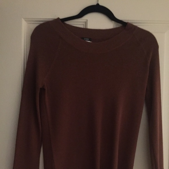 brown crewneck sweater