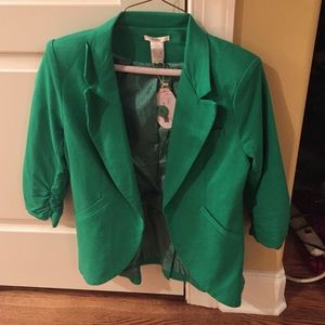 Green knit blazer (NWT)