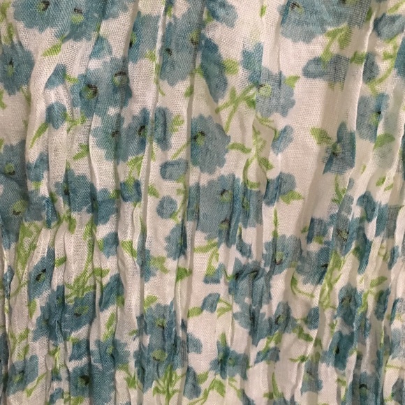 Blue Flowered Scarf - Picture 4 of 4