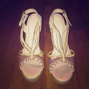 Summery purple and yellow wedges