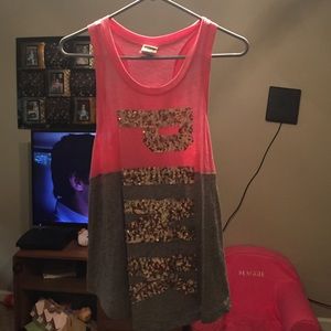 PINK Glitter Tank Top