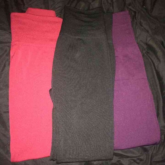 Fleece lined leggings- 3 PAIR