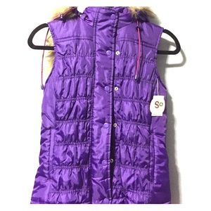 Purple puffer vest