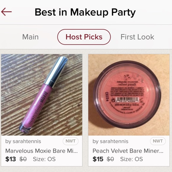 HP💕🎀 Peach Velvet Bare Minerals Blush - Picture 2 of 2