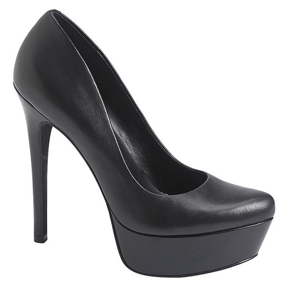 Jessica Simpson Shoes - Jessica Simpson Black Leather Waleo Platform Pumps